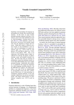 Visually Grounded Compound PCFGs