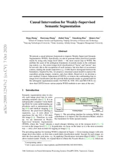 Causal Intervention for Weakly-Supervised Semantic Segmentation
