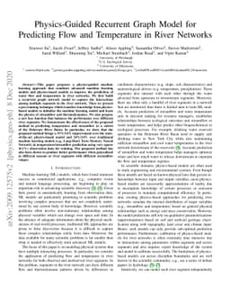 Physics-Guided Recurrent Graph Networks for Predicting Flow and
  Temperature in River Networks