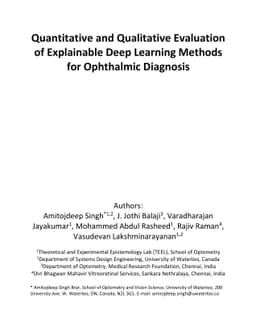 Quantitative and Qualitative Evaluation of Explainable Deep Learning
  Methods for Ophthalmic Diagnosis