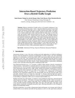 Interaction-Based Trajectory Prediction Over a Hybrid Traffic Graph