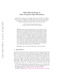 AIM 2020 Challenge on Video Temporal Super-Resolution