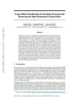 Long-Tailed Classification by Keeping the Good and Removing the Bad
  Momentum Causal Effect