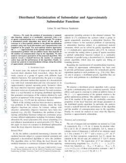 Distributed Maximization of Submodular and Approximately Submodular
  Functions