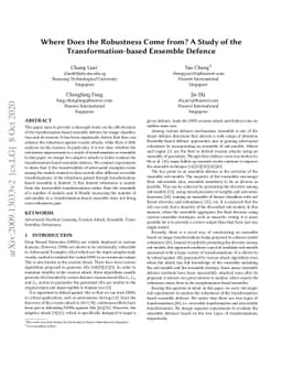 Where Does the Robustness Come from? A Study of the Transformation-based
  Ensemble Defence