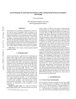 Event-based Action Recognition Using Timestamp Image Encoding Network