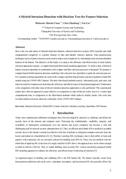 A Hybrid Intrusion Detection with Decision Tree for Feature Selection