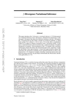 f-Divergence Variational Inference