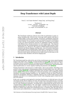 Deep Transformers with Latent Depth