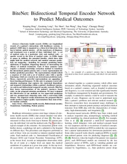 BiteNet: Bidirectional Temporal Encoder Network to Predict Medical
  Outcomes