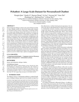 Pchatbot: A Large-Scale Dataset for Personalized Chatbot