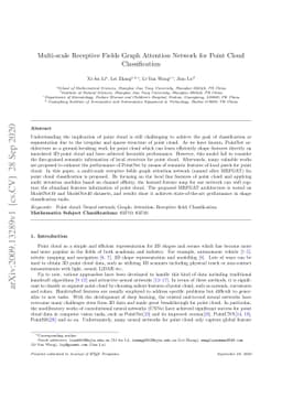 Multi-scale Receptive Fields Graph Attention Network for Point Cloud
  Classification