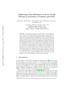 Addressing Class Imbalance in Scene Graph Parsing by Learning to
  Contrast and Score