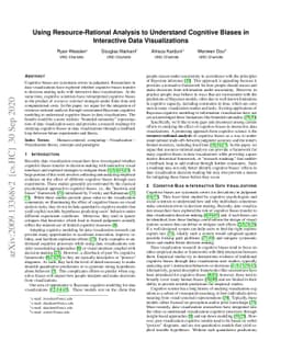 Using Resource-Rational Analysis to Understand Cognitive Biases in
  Interactive Data Visualizations