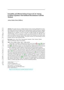 Extendible and Efficient Python Framework for Solving Evolution
  Equations with Stabilized Discontinuous Galerkin Method