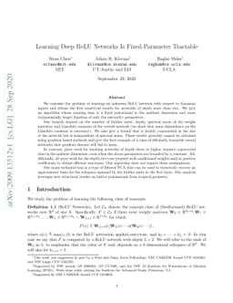 Learning Deep ReLU Networks Is Fixed-Parameter Tractable
