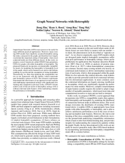 Graph Neural Networks with Heterophily