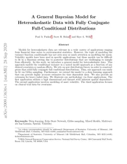 A General Bayesian Model for Heteroskedastic Data with Fully Conjugate
  Full-Conditional Distributions