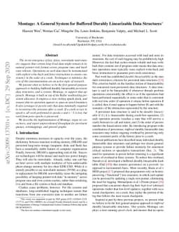 Montage: A General System for Buffered Durably Linearizable Data
  Structures