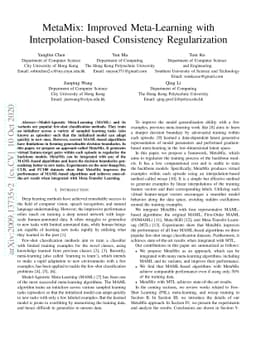MetaMix: Improved Meta-Learning with Interpolation-based Consistency
  Regularization