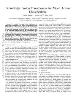 Knowledge Fusion Transformers for Video Action Recognition