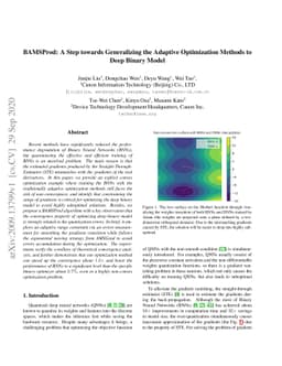 BAMSProd: A Step towards Generalizing the Adaptive Optimization Methods
  to Deep Binary Model
