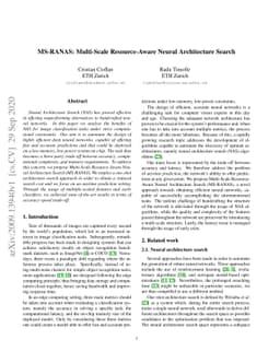 MS-RANAS: Multi-Scale Resource-Aware Neural Architecture Search