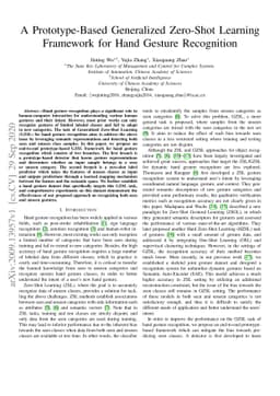 A Prototype-Based Generalized Zero-Shot Learning Framework for Hand
  Gesture Recognition