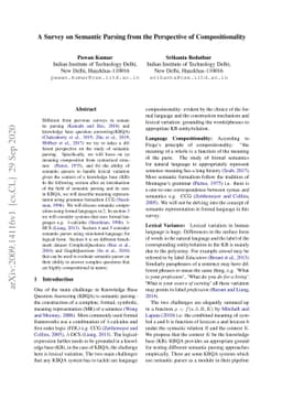 A Survey on Semantic Parsing from the perspective of Compositionality