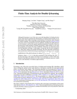 Finite-Time Analysis for Double Q-learning