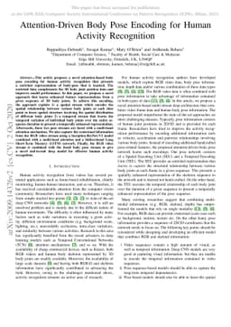 Attention-Driven Body Pose Encoding for Human Activity Recognition