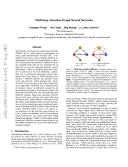Multi-hop Attention Graph Neural Network