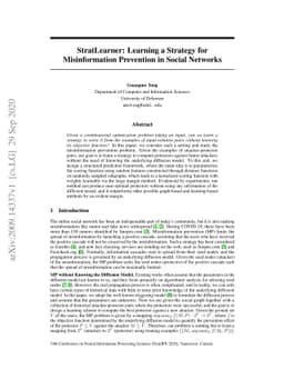 StratLearner: Learning a Strategy for Misinformation Prevention in
  Social Networks