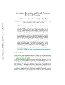 Uncertainty Estimation and Sample Selection for Crowd Counting