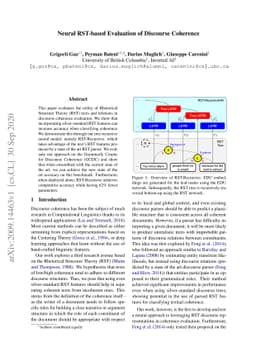 Neural RST-based Evaluation of Discourse Coherence