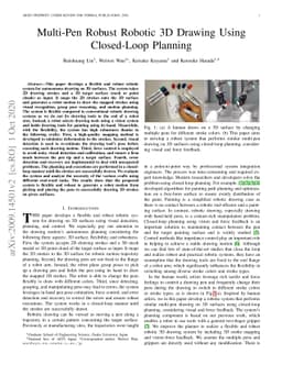 Multi-Pen Robust Robotic 3D Drawing Using Closed-Loop Planning