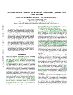 Stochastic Precision Ensemble: Self-Knowledge Distillation for Quantized
  Deep Neural Networks