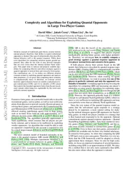 Complexity and Algorithms for Exploiting Quantal Opponents in Large
  Two-Player Games