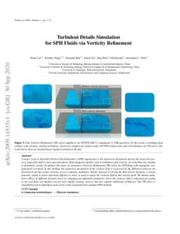 Turbulent Details Simulation for SPH Fluids via Vorticity Refinement