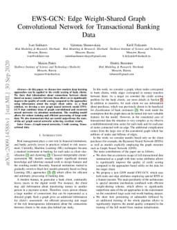 EWS-GCN: Edge Weight-Shared Graph Convolutional Network for
  Transactional Banking Data