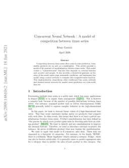 Concurrent Neural Network : A model of competition between times series
