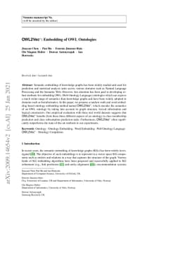 OWL2Vec*: Embedding of OWL Ontologies