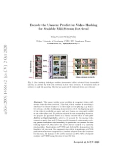 Encode the Unseen: Predictive Video Hashing for Scalable Mid-Stream
  Retrieval