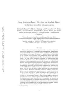 Deep Learning-based Pipeline for Module Power Prediction from EL
  Measurements