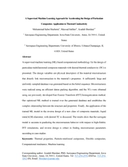 A Supervised Machine Learning Approach for Accelerating the Design of
  Particulate Composites: Application to Thermal Conductivity