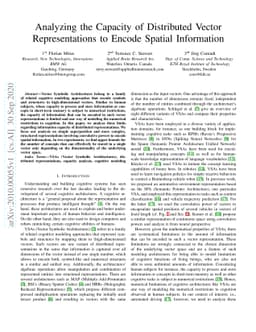 Analyzing the Capacity of Distributed Vector Representations to Encode
  Spatial Information