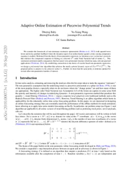 Adaptive Online Estimation of Piecewise Polynomial Trends