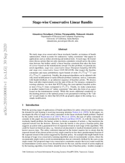 Stage-wise Conservative Linear Bandits