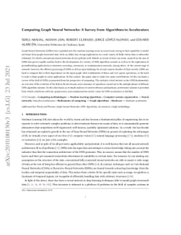Computing Graph Neural Networks: A Survey from Algorithms to
  Accelerators