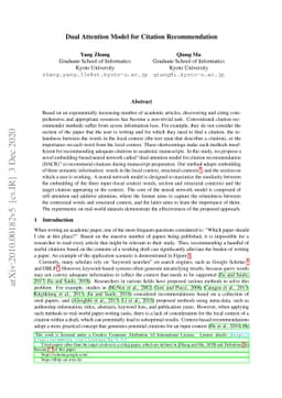 Dual Attention Model for Citation Recommendation